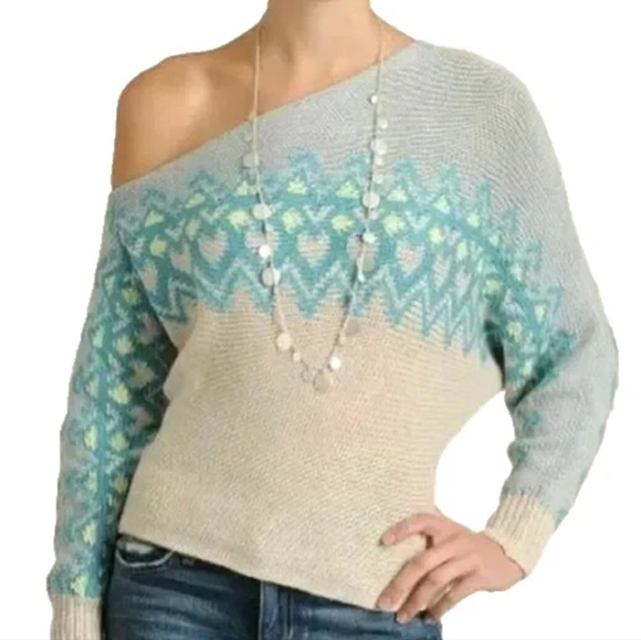 Free People Heart Isle Off Shoulder Cardigan - Picture 1 of 4